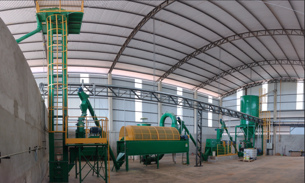 Equipamentos de uma fábrica de extrusão de soja